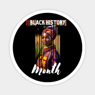 Black history month cute graphic design artwork Magnet